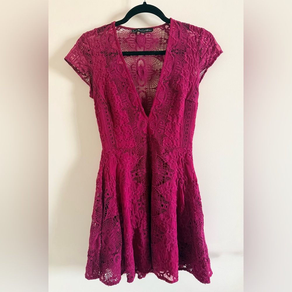 For Love And Lemons Size S Burgundy Dress